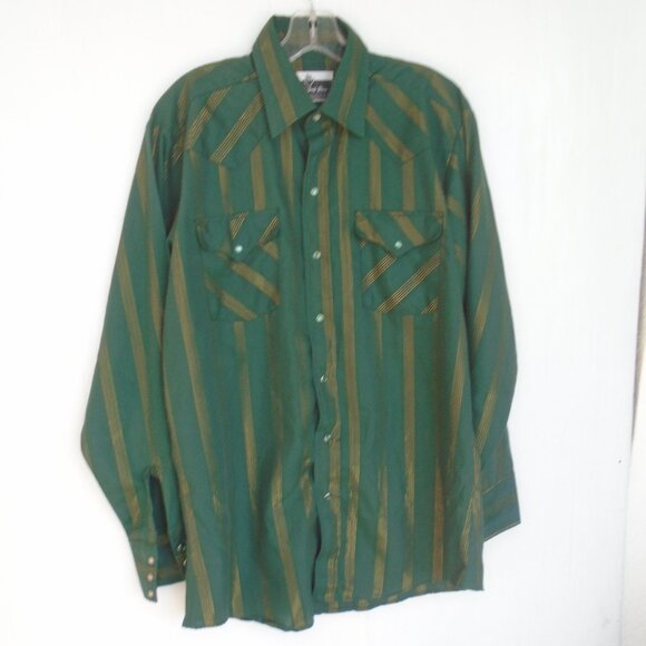 Ranch and Town Other - Ranch and Town by Panandle Slim Mens Shirt Size XL Green